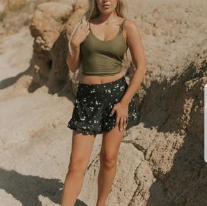 Geode Swimwear Dahlia High-Waisted Swim Shorts